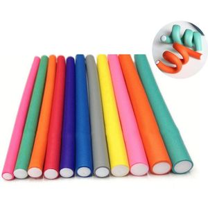 10 Stks/set Zacht Haar Krulspelden Magic Air Hair Rollers Curling Sticks Foam Bendy Twist Flexi Staven Diy Styling Tool Krul haar Krultang
