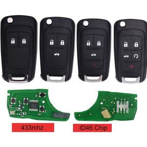 Djbfandea Auto Afstandsbediening Sleutel Voor Chevrolet Malibu Cruze Aveo Spark Sail 2/3/4/5 Knoppen 433 Mhz Afstandsbediening controle Alarm Fob