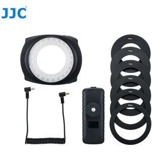 Jjc Led Flash Macro Ring Light Speedlite Voor Dslr Macro Lens Omvat Adapter Ring 49Mm 52Mm 55Mm 58Mm 62Mm 67Mm Stap Ring