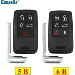 Vervanging 5 Knoppen 6 Knoppen Afstandsbediening Sleutel Behuizing Case Shell Fob Voor Volvo XC70 V40 V70 XC60 S80 S60 Met kleine Sleutel