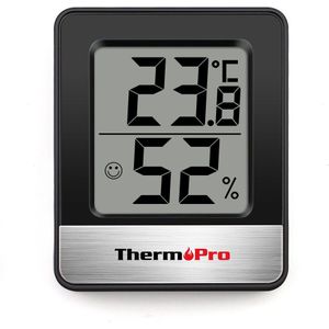 Thermopro TP49 Mini Weerstation Zwart Wit Kamer Thermometer Hygrometer