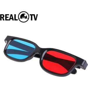 Echte Tv Universele Rode En Blauwe Lens Anaglyph 3D Vision Bril Voor Movie Game Dvd Video Tv Cinema Virtual Reality 3D Bril