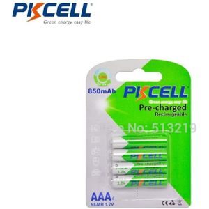 4Pcs Pkcell 1.2V 850Mah Aaa Ni-Mh Batterij Lage Zelfontlading Accu Aaa Oplaadbare Batterijen Nimh 3a Voor zaklamp Speelgoed