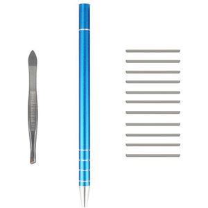 5 Kleuren 1Pcs Salon Gegraveerde Pen Met 10Pcs Blades Professionele Trimmers Haar Styling Wenkbrauwen Scheren Hair Styling Accessoire