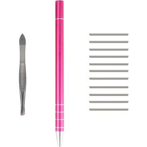 5 Kleuren 1Pcs Salon Gegraveerde Pen Met 10Pcs Blades Professionele Trimmers Haar Styling Wenkbrauwen Scheren Hair Styling Accessoire
