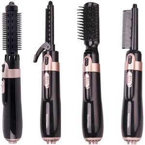 4-In-1 Föhn Kam Elektrische Stijltang Krultang Borstel Negatieve Ionen Hete Lucht Kam Roller Curling wand Hair Styling Tools