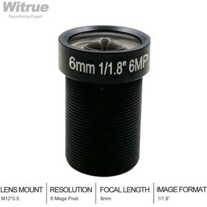 Cctv Lens 6MP 6 Mm 1/1.8 ""Voor Security Camera Hd Ip Camera 'S F1.62"" M12 Mount