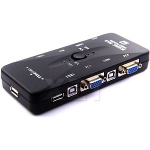 4 Poorten USB2.0 Kvm Switch Selector Vga Print Auto Switch Moniter Box Vga Splitter Kvm Switch