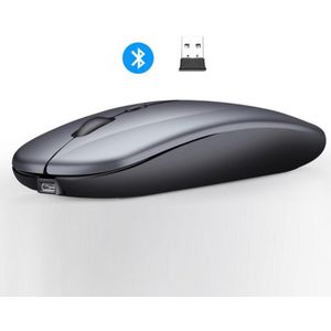 Stijlvolle Bluetooth 5.0 Draadloze Oplaadbare Muis Stille Dual Mode Optische Muis 2.4G Mute Stille Ergonomische Notebook Muizen