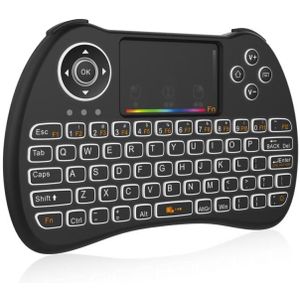 H9 Kleur Backlight 2.4Ghz Wireless Keyboard Air Mouse Draadloze Mini Handheld Afstandsbediening Toetsenbord Air Mouse