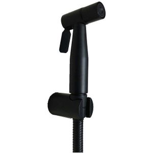 Roestvrij Staal Black Handheld Bidet Sproeier Set Wc Shattaf Sproeier Douche Bidet Kraan Set Met Zwarte Klep