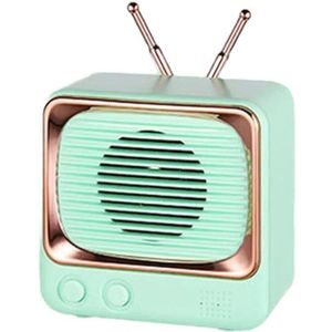 DW02 Retro Kleine Tv Bluetooth 5.0 Mini Speaker Wireless Home Outdoor Ontspannen Radio Usb/Tf MP3 Player Card Draadloze subwoofer