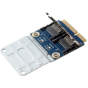 Mini Pcie Naar 2 Micro Sd Adapter Card Mini Pcie Dual Tf Notebook Ssd Kaartlezer Microsd-kaart Dual kaartlezer
