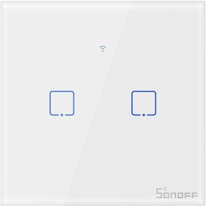 Sonoff T2 Tx Smart Panel Wifi Smart Switches Met 2/1 Gangs Voor Alexa Houder Google Thuis Mini Smart Home Eu & Uk & Us