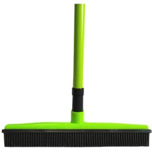 Rubber Broom Pet Hair Lint Removal Device Telescopic Bristles Magic Clean Sweeper Squeegee Scratch Bristle Long Push Broom