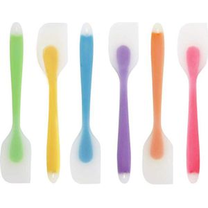 Siliconen Spatel Set Van 6, Hittebestendige Non-stick Flexibele Rubber Keuken Essentieel Gadget Premium Schraper Lepel
