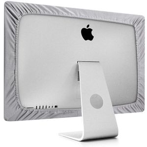 Zilver Polyester Stretch Computer Monitor Stofkap Protector Met Innerlijke Zachte Voering Voor Apple Imac Lcd-scherm Muis Stofkap