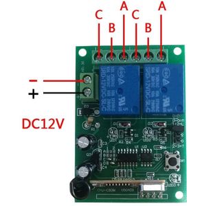 12 V 2 Kanaals Relais 433 Mhz Draadloze Rf Afstandsbediening Schakelaar 3 Stuks Zender