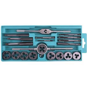 Tap & Die Set Met Kleine Tap Twisted Handgereedschap 1/16-1/2 Inch Nc Schroefdraad Pluggen Kranen Hand schroef Kranen 1 Set