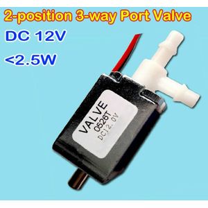 Dc 12V 2-Positie 3-Weg Poort Klep Micro Kleine Tiny Mini Elektrische Solenoid Uitlaatluchtklep schakelaar Twee-Positie Drie-Way Diy