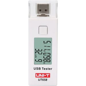 Usb Tester UNI-T UT658 UT658B Mobiele Telefoon Notebook Mobiele Power Veiligheid Monitor 3.0V-9.0V/0.0A-3.0A Lage Waarschuwing Lcd Display