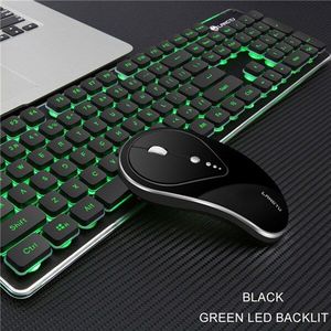 2.4G Draadloze Oplaadbare LED Backlit USB Ergonomische Gaming Toetsenbord Muis Combo Voor Windows XP/Vista 7/8 /10/OSX 19MAR1