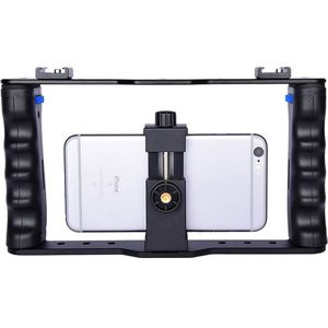 Yelangu Smartphone Video Rig Filmmaken Vlogging Rig Kooi Stabilisator voor Mobiele Telefoon Samsung Huawei iPhone Xs Max XR X 8 7 Plus