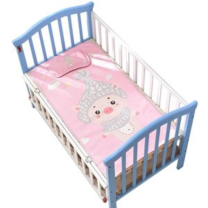 Baby Matras Cartoon Opvouwbare Cool Mat Ijs Zijde Mat Met Kussen Set Airconditioning Slapen Matras