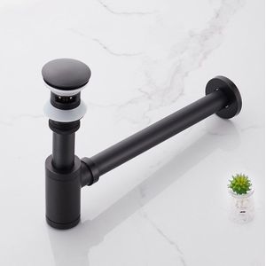 Basin Pop Up Drain Goud/Zwart/Antiek Messing Fles Trap Badkamer Wastafel Sifon Drains Badkamer Wastafel Sanitair Buis pop Up Drain