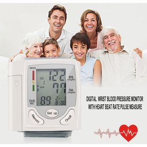 Pols Bloeddrukmeter Lcd Display Bloeddrukmeter Draagbare Intelligente Heart Beat Rate Pulse Bloeddrukmeter