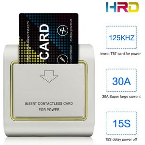 125 KHz t57 t5577 tk4100 type lage frequentie 86*86mm standaard maat wit oppervlak met gouden frame hotel kamer key card schakelaar