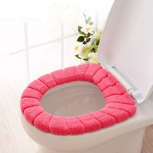 1Pcs Comfortabele Fluwelen Coral Badkamer Toilet Seat Cover Wasbare Standaard Dicht Kruk Protector Pompoen Patroon Zachte Kussen