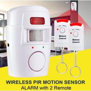 Draadloze Afstandsbediening Mini Alarm met IR Infrarood Motion Sensor Detector & 105dB Luide Sirene Voor Home Security Anti- diefstal