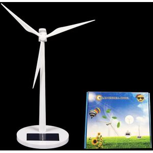 Solar Windmolen Model Speelgoed Plastic Gemonteerd Model 3D Puzzel Zonne-energie Roterende Base Desktop Model-Zonne-energie Windmolens