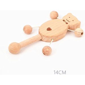 Geen Verf Verpleging Houten Bijtring Houten Rammelaars Baby Speelgoed Puzzel Speelgoed Pasgeboren Peuter Infant T3LA