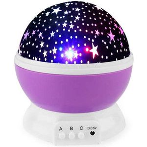 LED Roterende Ster Projector Verlichting Maan Sterrenhemel Kinderen Baby Nachtrust Licht Batterij Emergency Projectie Lamp