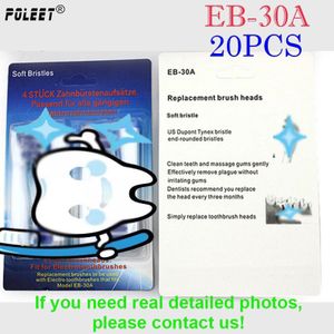 Poleet 20Pcs = 5P Elektrische Vervangende Opzetborstels EB-30A EB30A Voor Oral-B1 Hygiëne Zachte Tandenborstel Heads