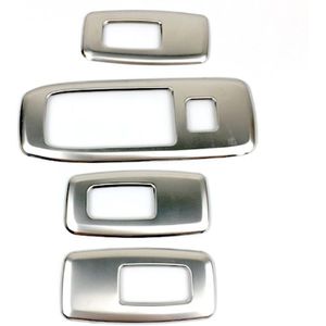 Rvs Autodeur Venster Lift Schakelaar Panel Cover Trim Frame Decoratie Accessoires Voor Ford Ranger