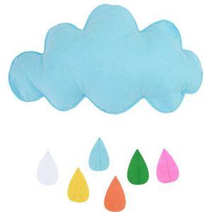 Mooie Cartoon Cloud Raindrop Decor Pop Gevulde Kussen Kussen Meisjes Jongens Bed Kamer Decoratie Speelgoed Voor Baby Kinderen