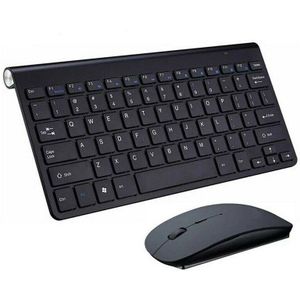 Ultra Dunne 2.4G Mini Draadloze Toetsenbord En Muis Set Waterdicht Multimedia Toetsenbord Muis Combo Set Voor Notebo Laptop Pc computer