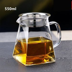 Hittebestendige Hoge Borosilicaatglas Thee Werper Thee Set Accessoire Clear Glas Eerlijke Mok Chinese Thee Divider Melk Koffie jug