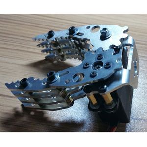 Zilveren Metalen Robot Klauw Aluminium Gripper Robotarm Hand Met MG996r Servo Voor Arduino Diy Project Stem Speelgoed Delen