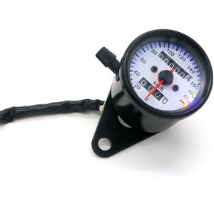 Motorfiets Meter Snelheidsmeter Kilometerteller Gauge Richtingaanwijzer Koplamp Lcd-scherm Indicator Vintage Aluminium Accessoire