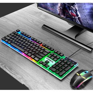 Gaming Toetsenbord En Muis Bedraad Toetsenbord Met Achtergrondverlichting Toetsenbord Gamer Kit 2000PDI Stille Gaming Muis Set Voor Pc Laptop
