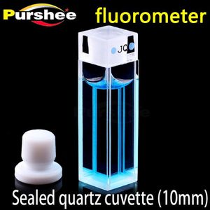 Standaard quartz fluorescentie cuvette mobiele met stopper (10mm)