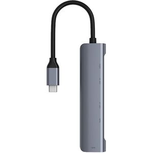 Usb 3.0 Poort USB-C Power Levering 5 In 1 Usb Type C Hub Usb 3.0 3.5Mm Tf Vga hdmi Adapter RJ45 Netwerkkaart