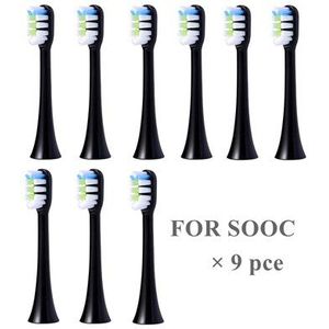 9Pcs Vervangende Opzetborstels Voor Mi Soocas X3/X1/X5 Voor Mi Jia T300 T500 Soocare Elektrische tand Opzetborstels