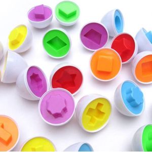 6pces eggs Education Learning toys Mixed Shape Wise Pretend Puzzle Smart Eggs Baby Egg Learning Puzzles for Children Toys Tool