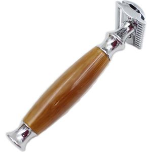 Prijs Hars Handvat Chrome plated Open Kam Double Edge Scheren Mannen Veiligheid Scheermes