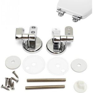 Universele Verstelbare Vervanging Chrome Toiletbril Scharnier Set Paar Met Fittings Een Paar Chrome Effect Toiletbril Scharnieren